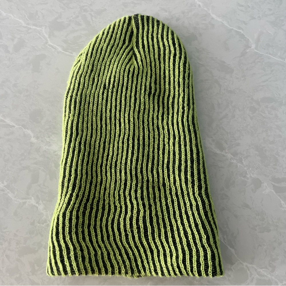 The Benny Ultra Tall Knit Beanie - Coal Headwear Knitted Long Beanie - Picture 8 of 16